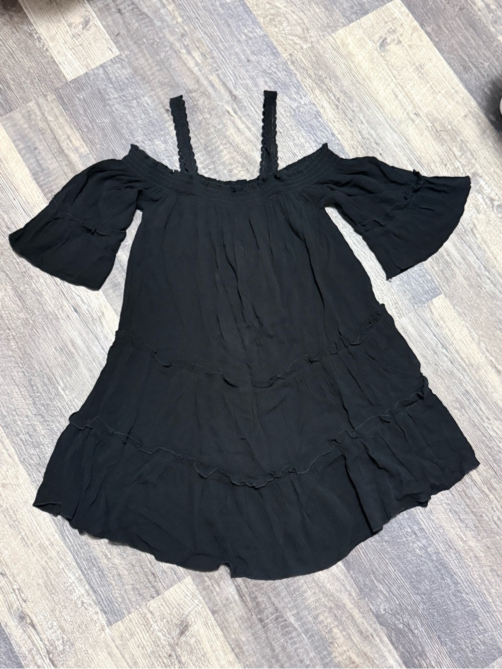 Forever 21 Cold Shoulder Tiered Mini Dress